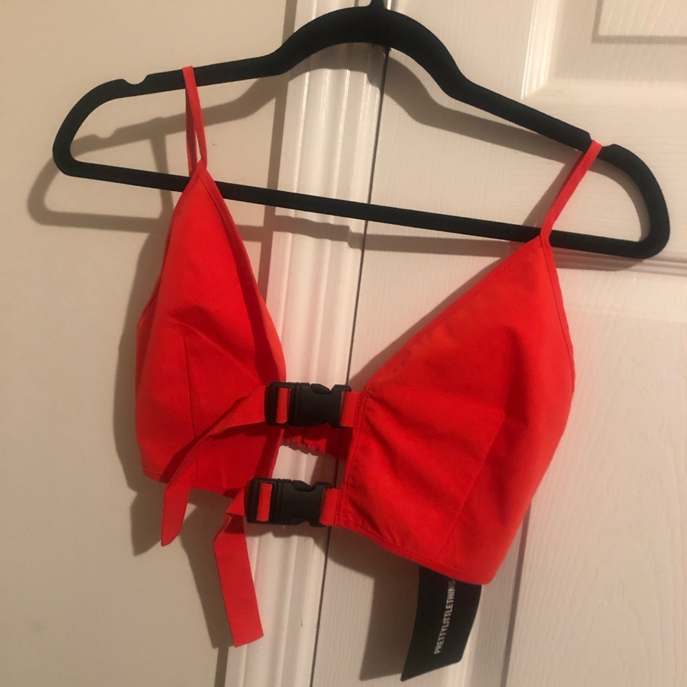 Neon orange crop top